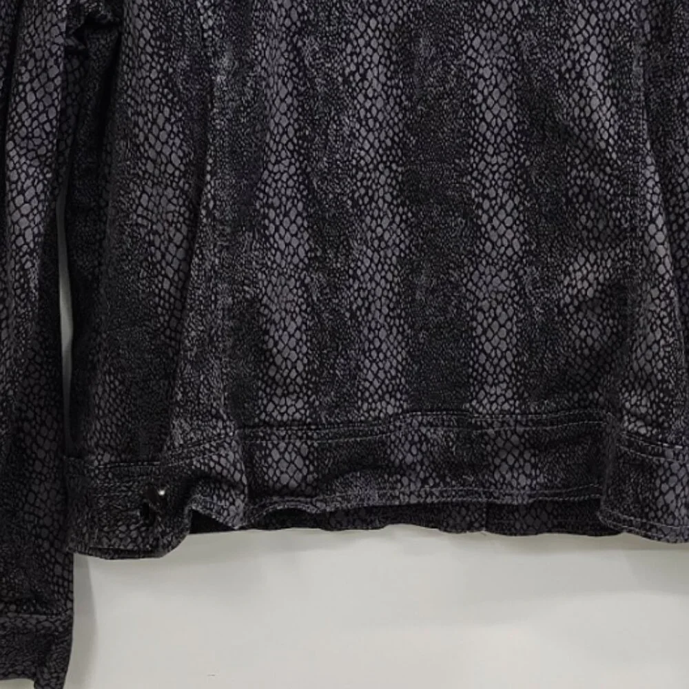 Jones of New York Jacket - Black & Gray Snakeskin Print - Size XL - Picture 8 of 13